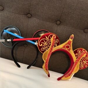 Star Wars Disneyland ears queen amidala / lightsabers bundle